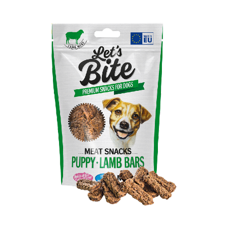 Brit Let's Bite Dog Meat Snacks Puppy Lamb Bars 80 g