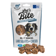 Brit Let's Bite Dog Meat Snacks Lamb Squares with Chicken 80 g