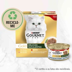 Gourmet Gold Delícias Suculentas Multipack 8 | Wet (Lata) 8 x 85 g