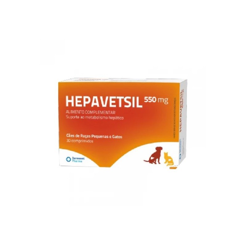 Hepavetsil 550 mg | Raças Pequenas e Gatos 30 comprimidos