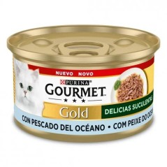 Gourmet Gold Delícias Suculentas Peixe do Oceano | Wet (Lata) 24 X 85 g