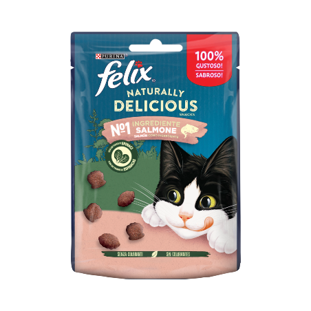 Felix Naturally Delicious Salmão & Espinafres | Wet (Saqueta) 50 g