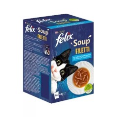 Felix Soup Filetti Seleção de Peixe | Wet (Saqueta) 6 x 48 g