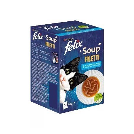 Felix Soup Filetti Seleção de Peixe | Wet (Saqueta) 6 x 48 g