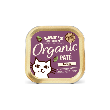 Lilys Kitchen Cat Adult Organic Paté Turkey | Wet (Terrina) 19 X 85 g