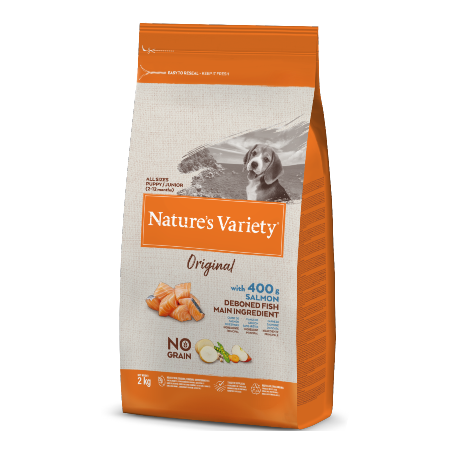 Natures Variety Dog Original No Grain Junior Salmão  2 kg