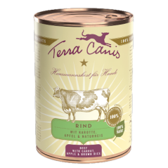 Terra Canis Vaca com Cenoura, Maçã e Arroz Integral | Wet (Lata) 400 g