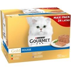 Gourmet Gold Seleção de Mousses Multipack 24 | Wet (Lata) 24 x 85 gr