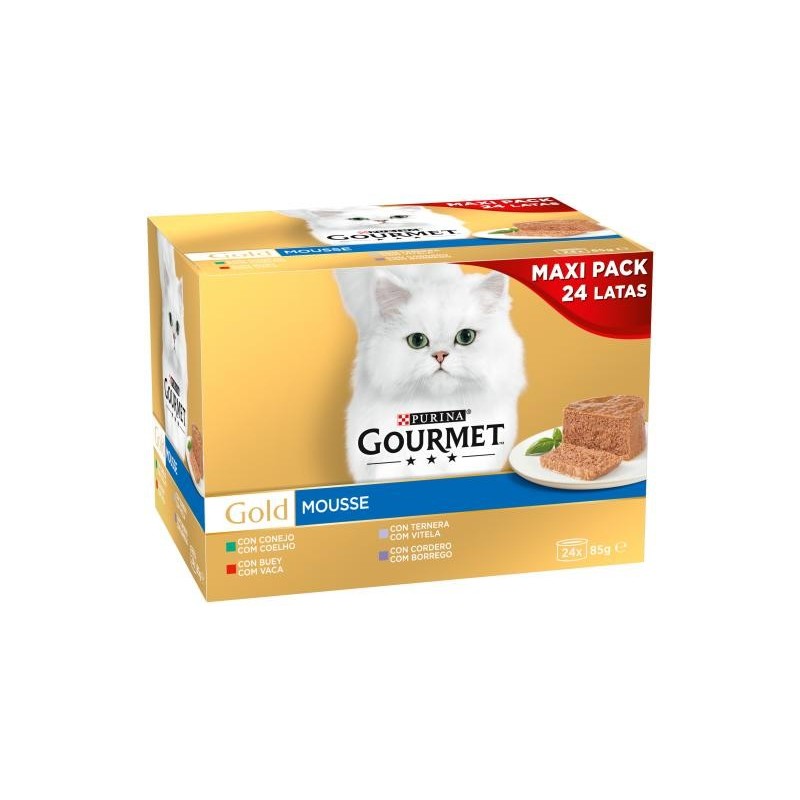 Gourmet Gold Seleção de Mousses Multipack 24 | Wet (Lata) 24 x 85 gr