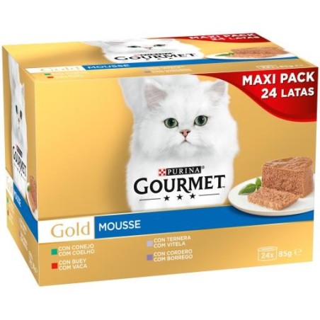 Gourmet Gold Seleção de Mousses Multipack 24 | Wet (Lata) 24 x 85 gr