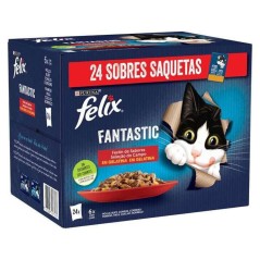 Felix Fantastic Saborosa Selecção em Gelatina de Carne | Wet (Saqueta)	 Cx c/ 24 saquetas 85 g