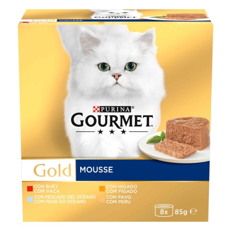 Gourmet Gold Seleção de Mousses Multipack 8 | Wet (Lata) 8 x 85 g