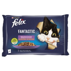 Felix Fantastic Selecção de Favoritos em Gelatina | Wet (Saqueta) 12 X 4 x 85 g