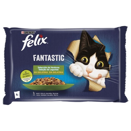 Felix Fantastic Selecção de Legumes em Gelatina | Wet (Saqueta) 12 X 4 x 85 g