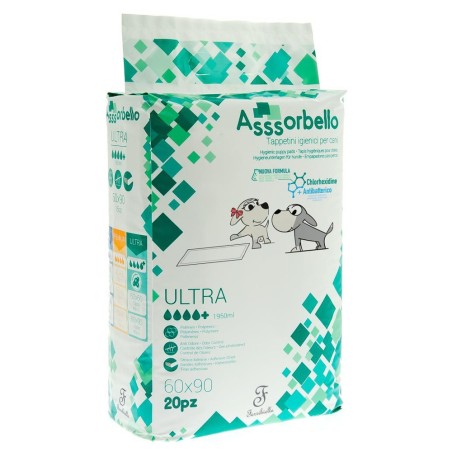 Ferribiella Tapetes Higiénicos Antibacteriano com Clorexidina 20 pcs 60x90 cm