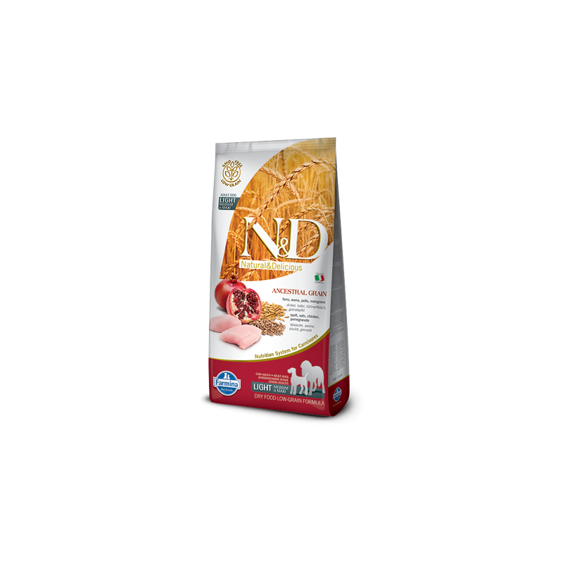 N&D Dog Medium & Maxi Adult Light Chicken & Pomegranate - Low Ancestral Grain | 12 kg