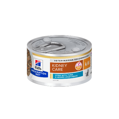 Hills Prescription Diet Feline k/d Stew Tuna & Vegetables | Wet (Lata)	 | 24 x 82 g