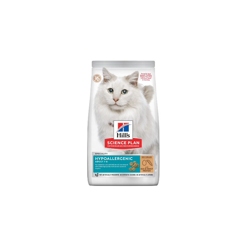 Hills Science Plan Cat Adult Hypoallergenic with Eggs & Insect | 1,5 kg