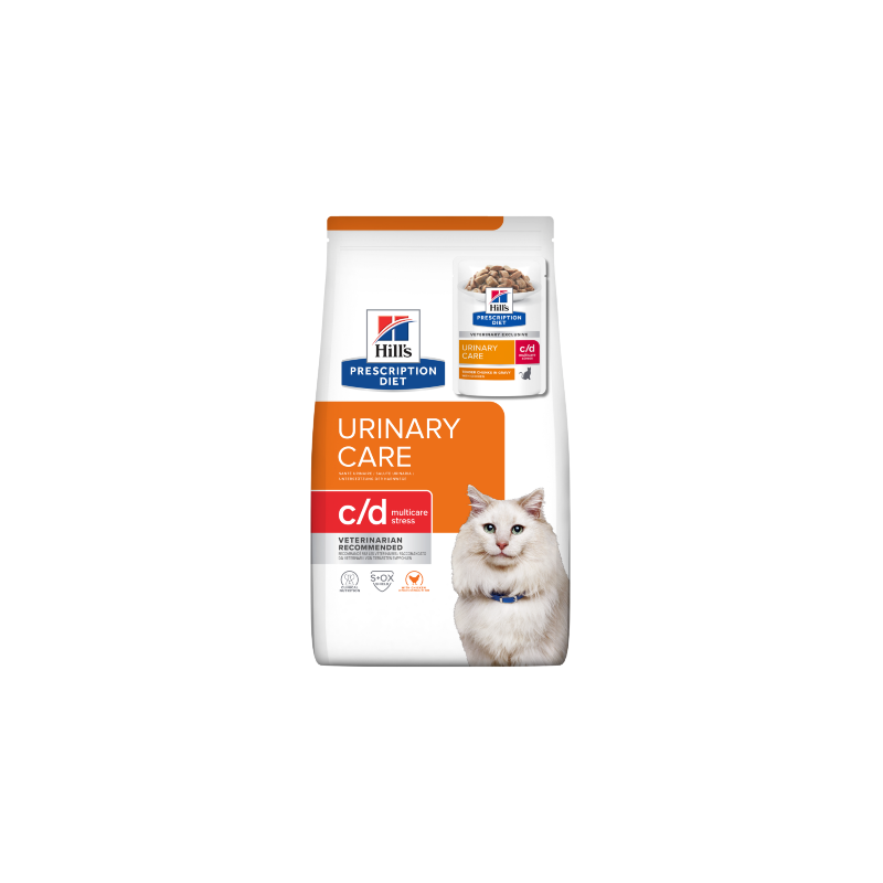 Hills Prescription Diet Feline c/d Urinary Stress Chicken c/ oferta Saqueta | 3 Kg + 85 g oferta