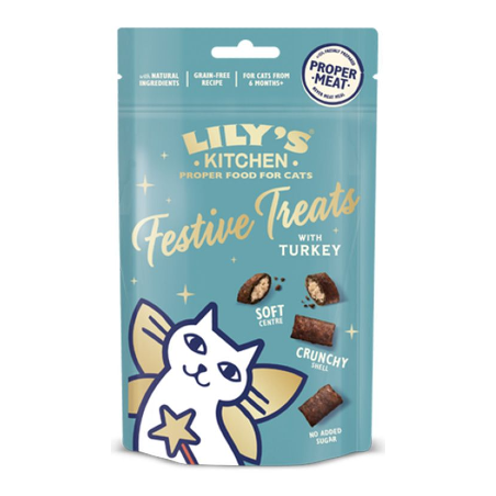 Lilys Kitchen Cat Festive Turkey Treats Natal 2024	 | 60 g