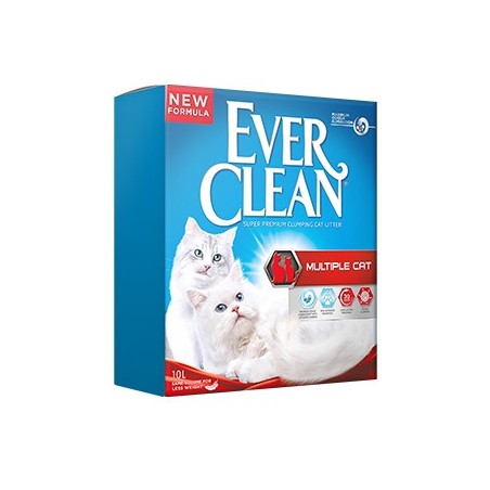 Areia Auto Aglomerante Ever Clean Multiple Cat | 10 Litros