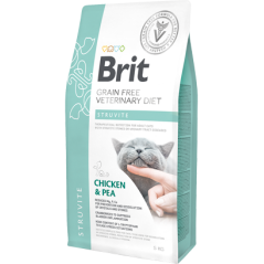 Ração Veterinária para Gatos Brit Veterinary Diet Cat Struvite Grain-Free Chicken & Pea | 5 kg