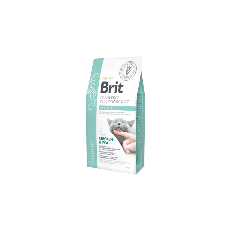 Ração Veterinária para Gatos Brit Veterinary Diet Cat Struvite Grain-Free Chicken & Pea | 5 kg