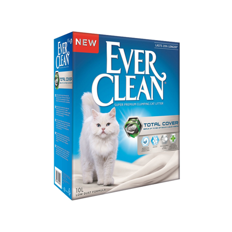 Areia para Gatos Auto Aglomerante Ever Clean Total Cover | 10 Litros