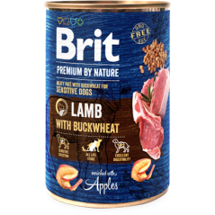 Ração húmida para Cão Brit Premium by Nature Dog Lamb with Buckwheat | Wet (Lata) | 400 g