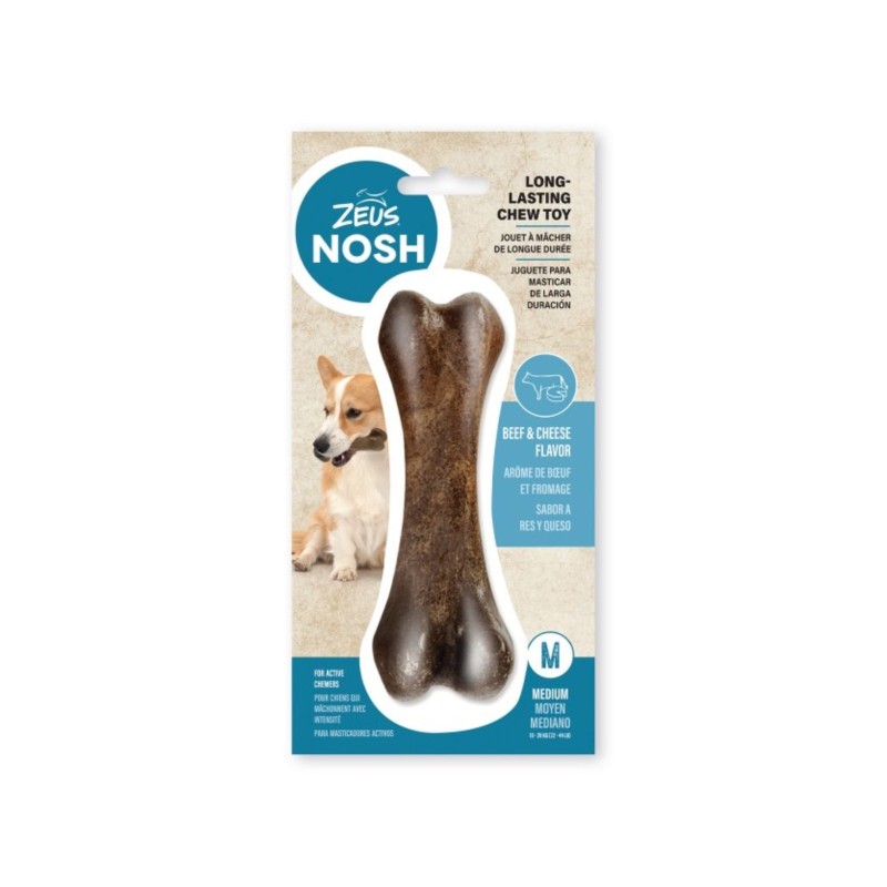 Zeus Nosh Strong Chew Bone Carne e Queijo | 15 cm